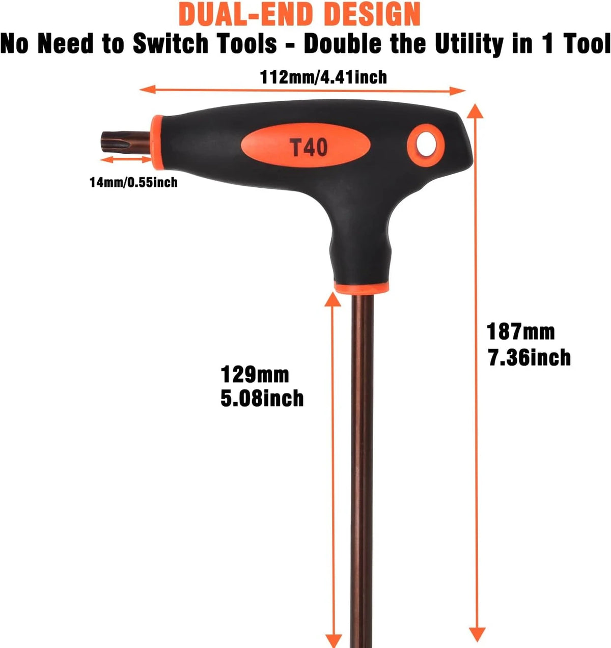 T-Handle Wrench for T40-Security Torx Drain Lock