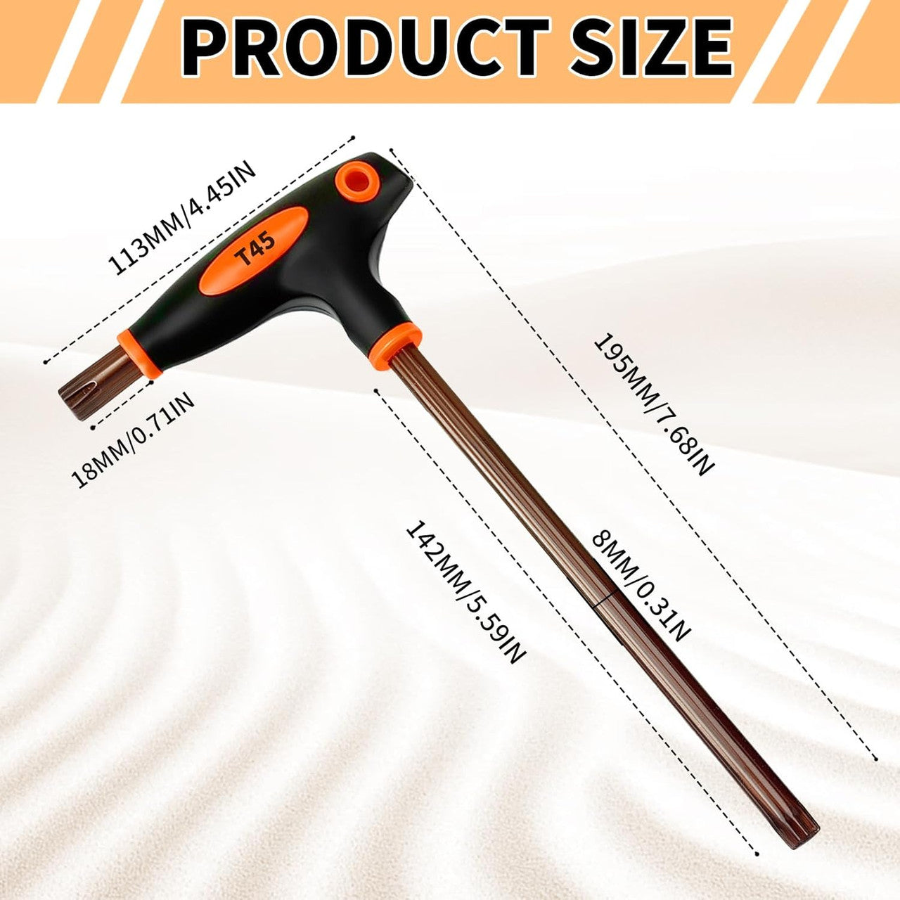 T-Handle Wrench for T45-Security Torx Drain Lock